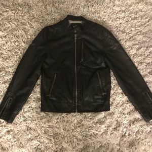 EXPRESS Men’s Leather Jacket ( Like new, SMALL)